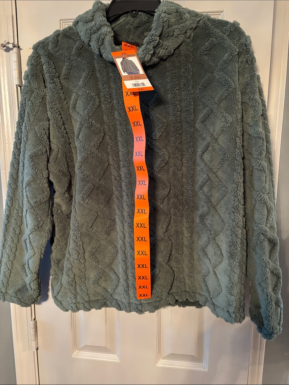 Eddie Bauer Super Soft Cable Fleece Green Pullover NWT